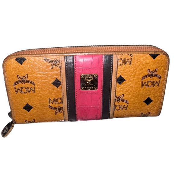 MCM Handbags - MCM Tan and Pink Wallet
